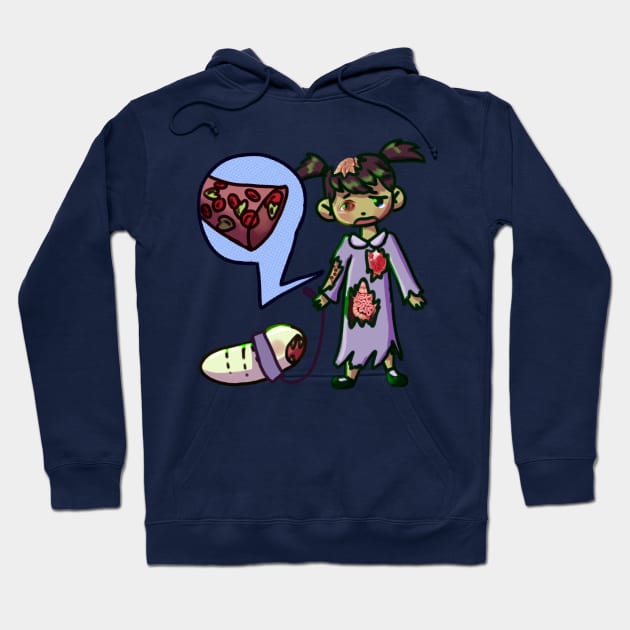 Sad Zombie Girl Hoodie by Kenners